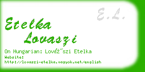 etelka lovaszi business card